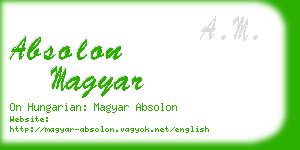 absolon magyar business card
